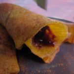 Rice Flour Crepes with Chocolate Almond Butter & Jam